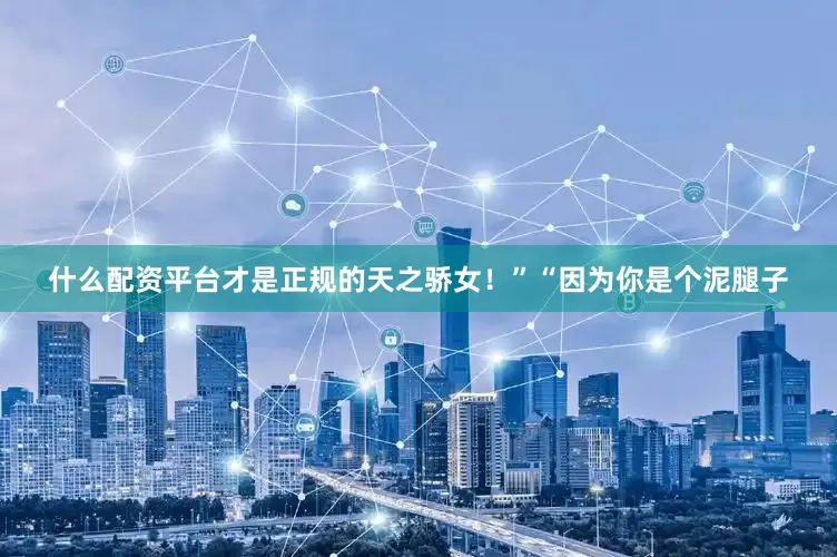 什么配资平台才是正规的天之骄女！”“因为你是个泥腿子