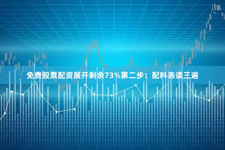 免费股票配资展开剩余73%第二步：配料表读三遍